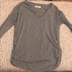 Long sleeve high low top